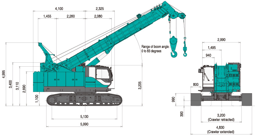 TK750G-2 General Dimensions