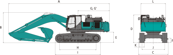 SK500LC-10 Dimensions