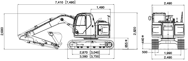 SK135SR-2 Dimensions