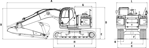 SK225SR-2 Dimensions