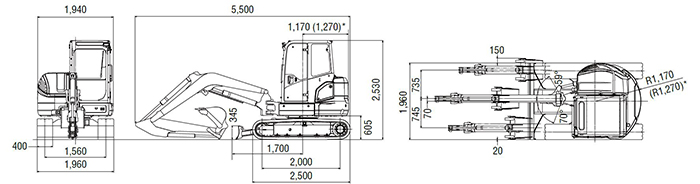 SK55SRX-6 dimentions